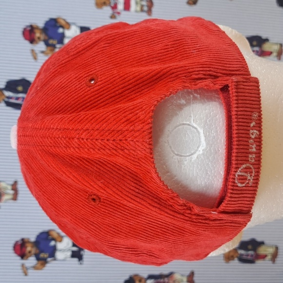 Georgia Bulldogs stitched logo corduroy red & white short brim velcro tab hat - Picture 3 of 11